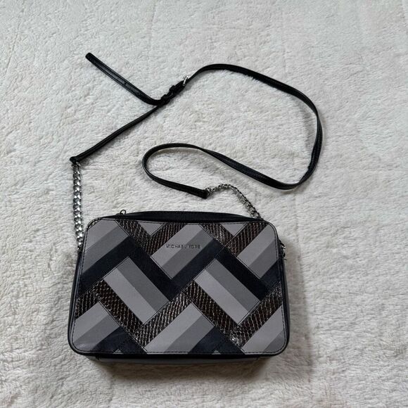 Michael Kors Crossbody Bag Marquetry Patchwork Jet Set Travel Crossbody Purse - Picture 1 of 8